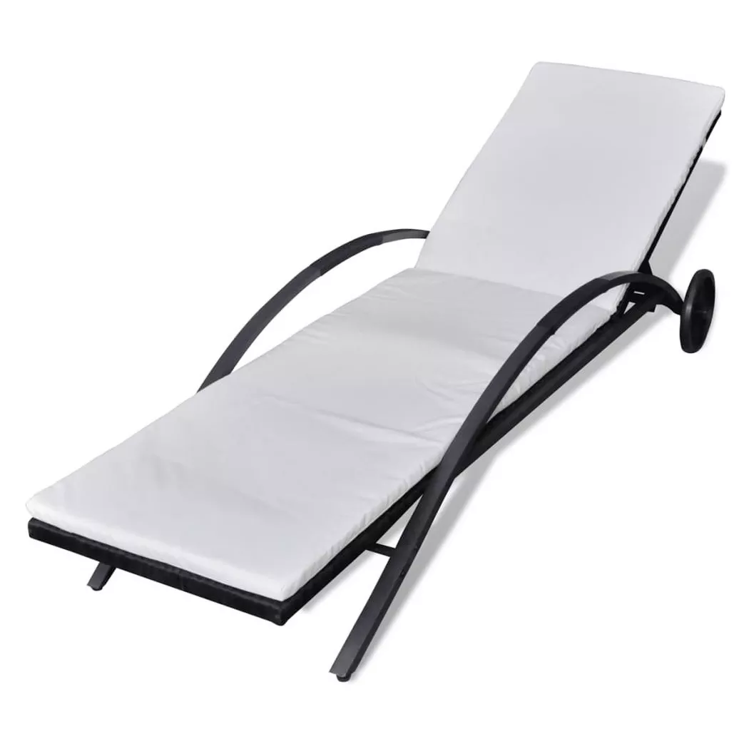 VidaXL - Liegestuhl, One Size, Schwarz