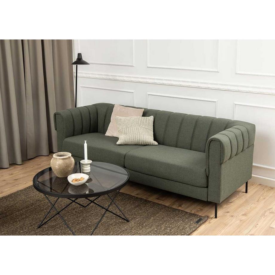 mutoni Tavolino Castiel vetro grigio 80  