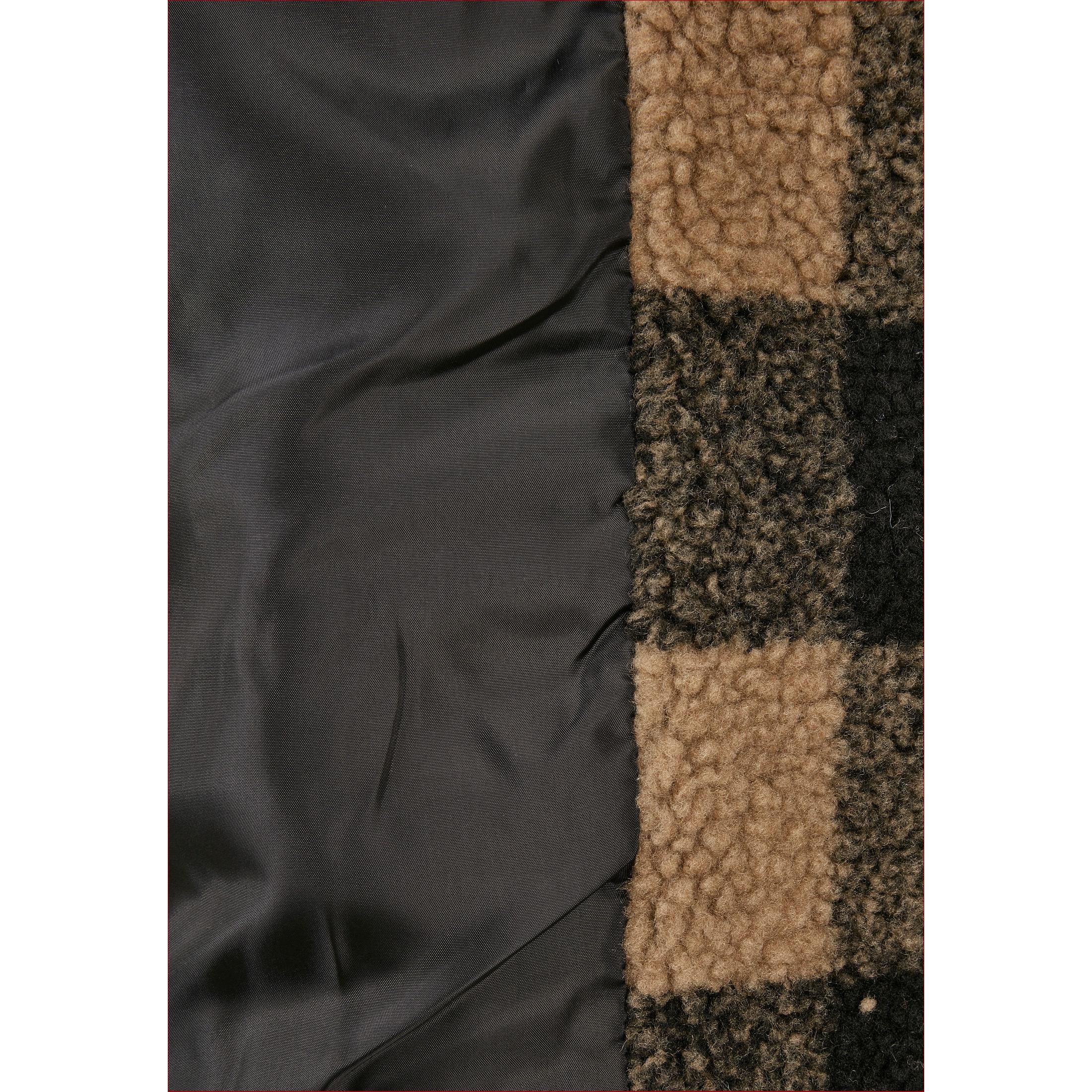 URBAN CLASSICS Hooded Oversized Check Sherpa Fleece  