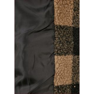 URBAN CLASSICS Hooded Oversized Check Sherpa Fleece  