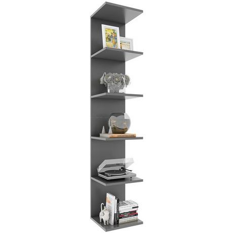 VCM Holzregal hängend | platzsparendes Regal | Maße: H. 180 x B. 35 x T. 30 cm | Elegantes Regal hängend | Aufbewahrungsregal | Bücherregal | Wandboard -  