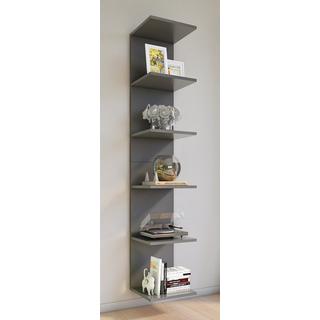 VCM Holzregal hängend | platzsparendes Regal | Maße: H. 180 x B. 35 x T. 30 cm | Elegantes Regal hängend | Aufbewahrungsregal | Bücherregal | Wandboard -  