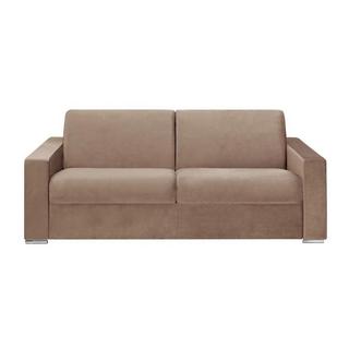 Vente-unique Schlafsofa 4Sitzer Samt CALITO Liegefläche Matratzen  