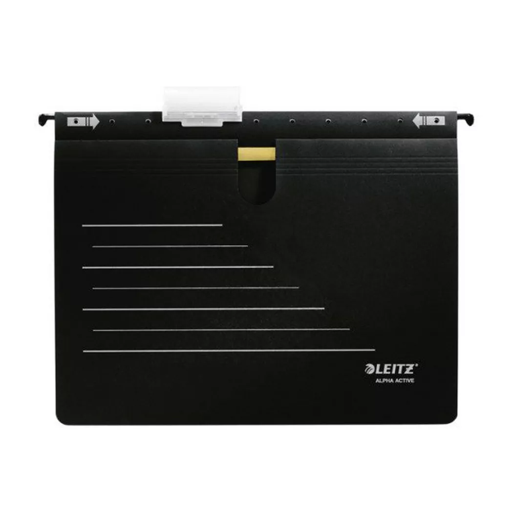 Leitz – Hängehefter Alpha A4 19243095 schwarz 5 Stück, A4, Schwarz