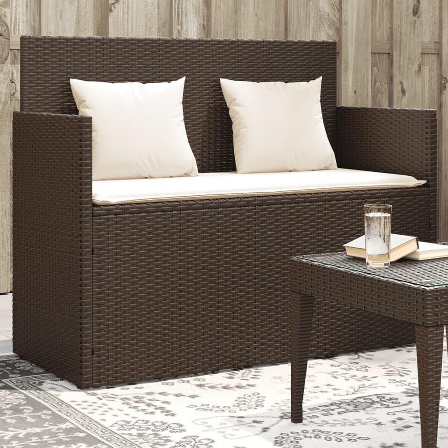 VidaXL Gartenbank poly-rattan  