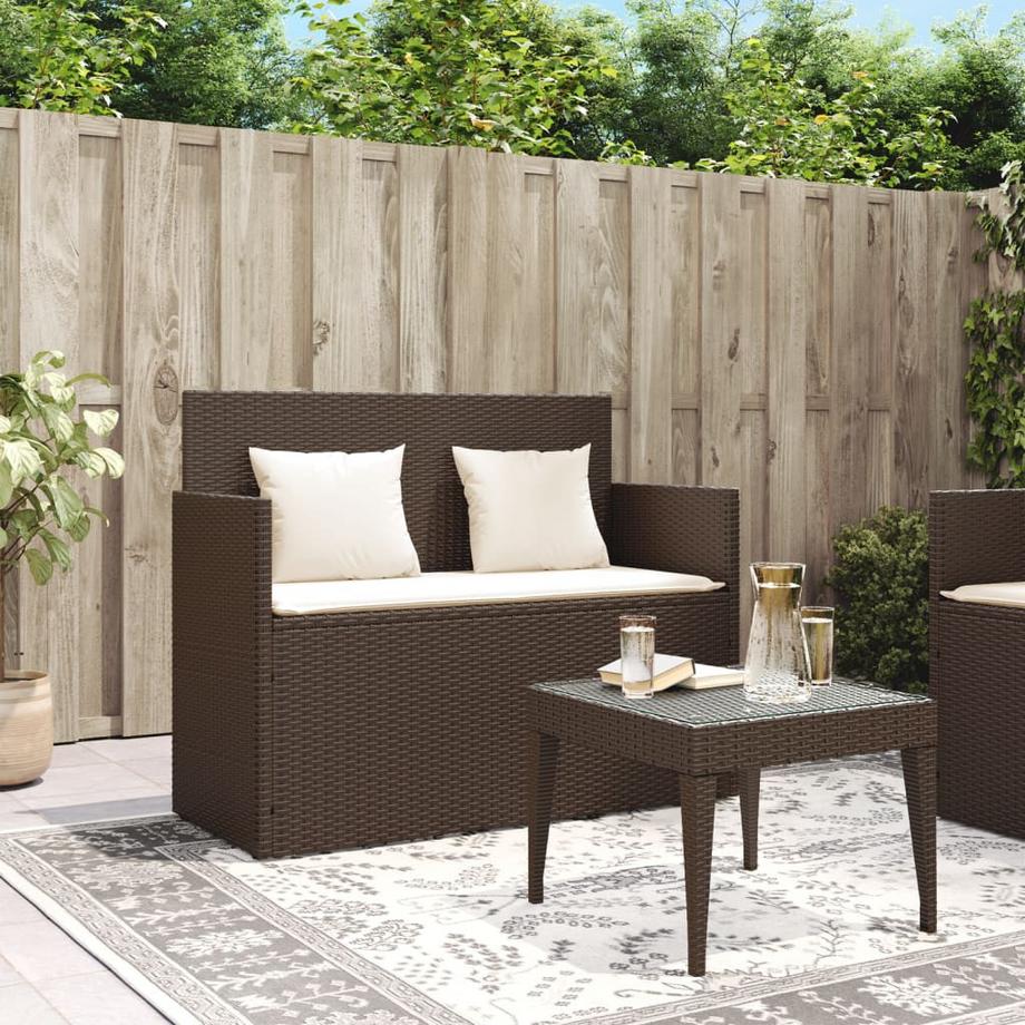 VidaXL Gartenbank poly-rattan  