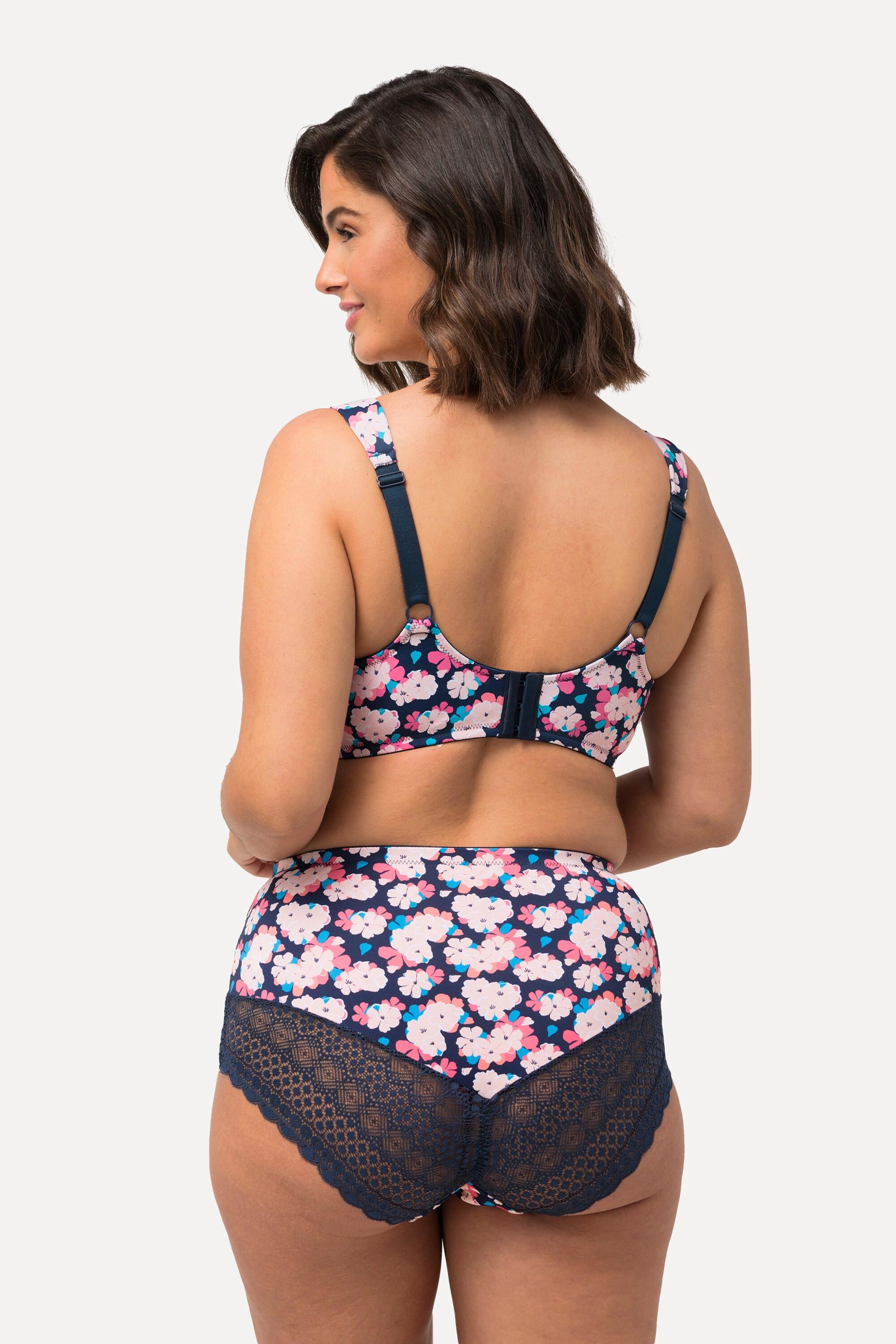 Ulla Popken Reggiseno con ferretto Pizzo Design Floreale Fascia  