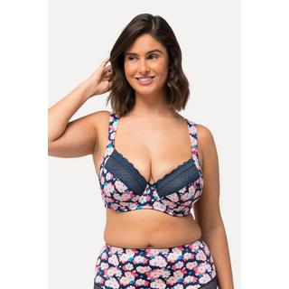 Ulla Popken Reggiseno con ferretto Pizzo Design Floreale Fascia  