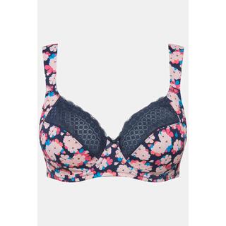 Ulla Popken Reggiseno con ferretto Pizzo Design Floreale Fascia  