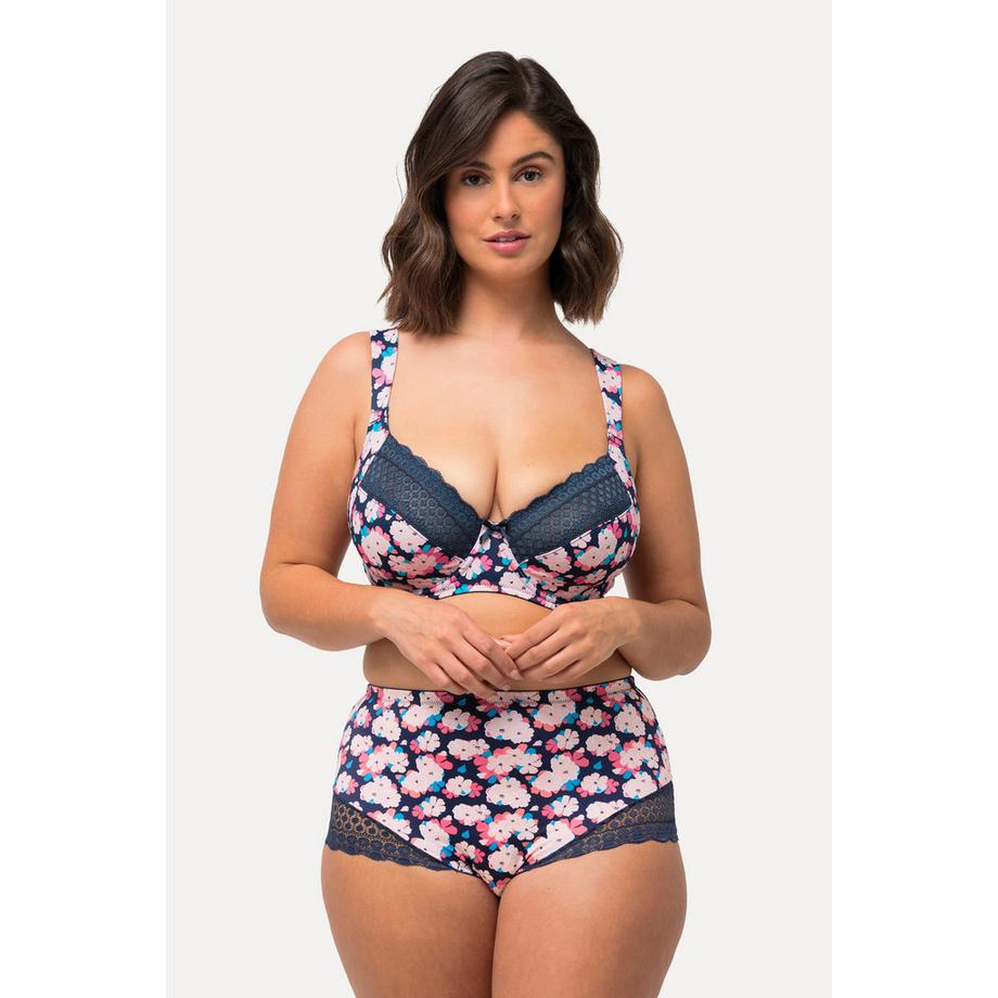 Ulla Popken Bügel-BH Blüten Spitze Zierband  