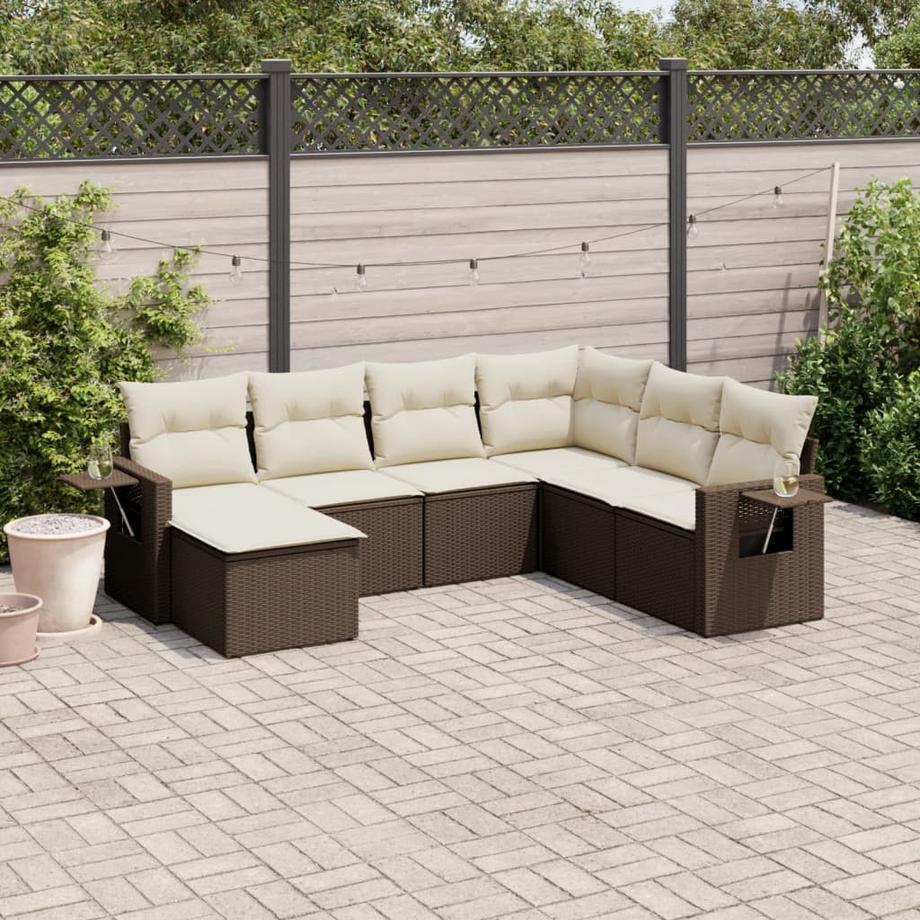 VidaXL set divano da giardino Polirattan  