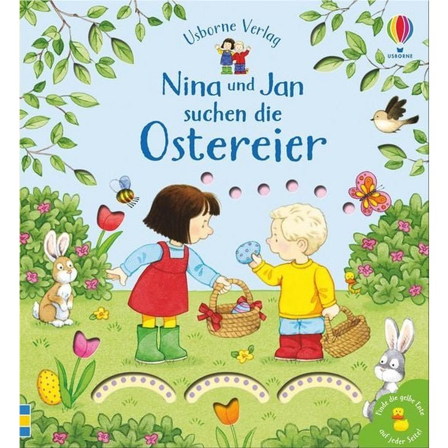 Nina und Jan suchen die Ostereier