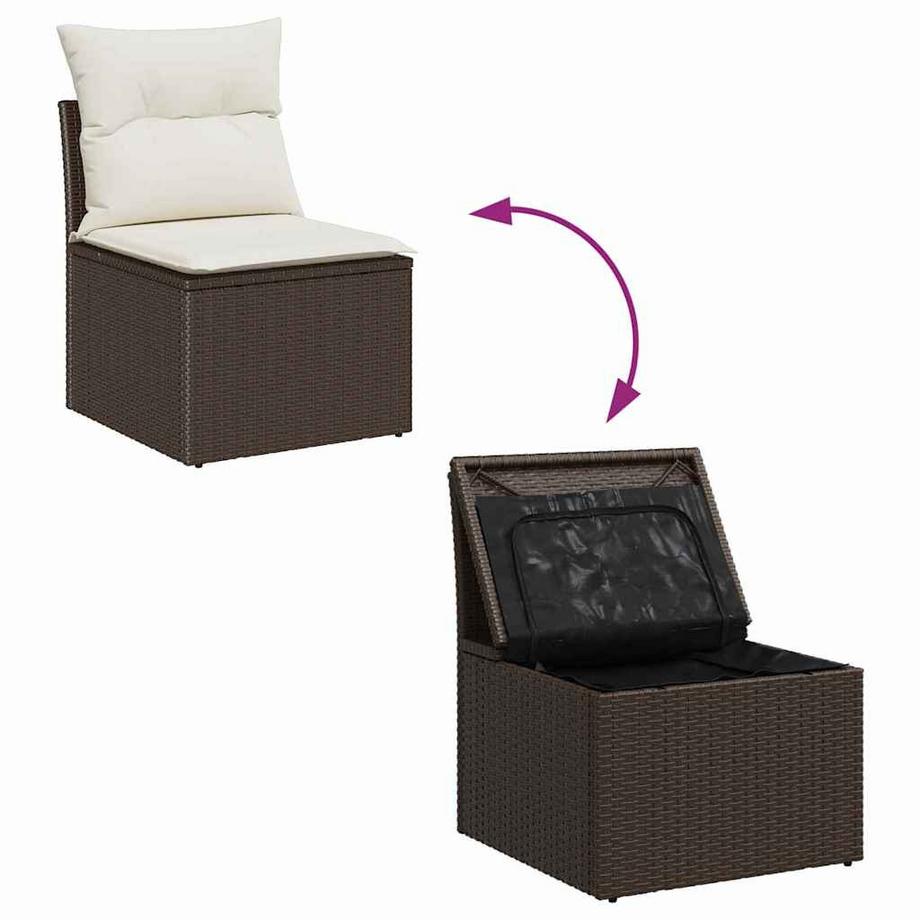 VidaXL Mobilier de jardin poly rattan  
