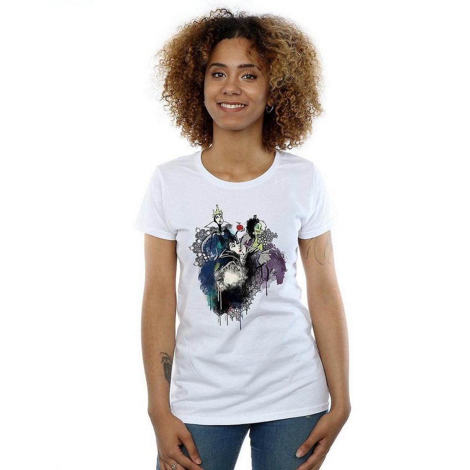 Disney Villains Sketch T-Shirt Maniche Corte  