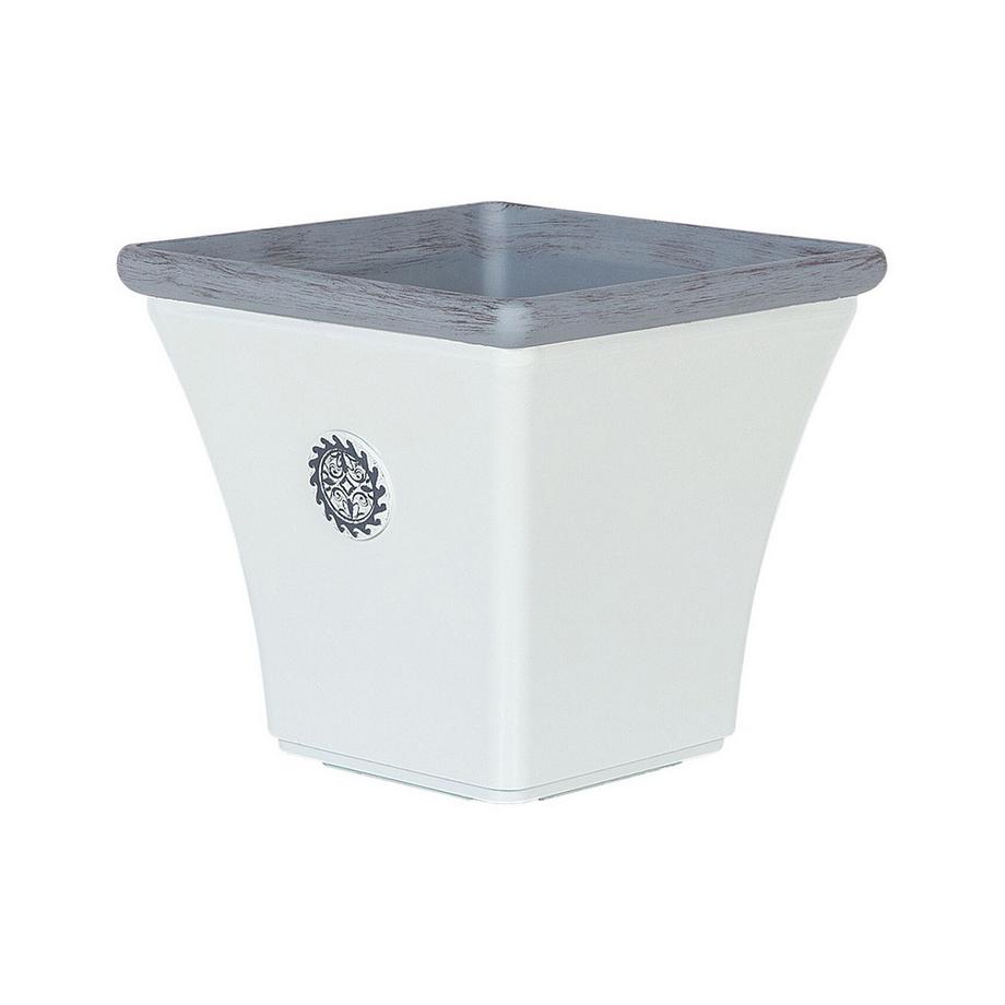 Beliani Set mit 2 Blumentöpfen aus Lehm-Faser-Mischung Retro ELATEIA  