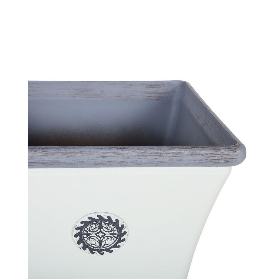 Beliani Set mit 2 Blumentöpfen aus Lehm-Faser-Mischung Retro ELATEIA  