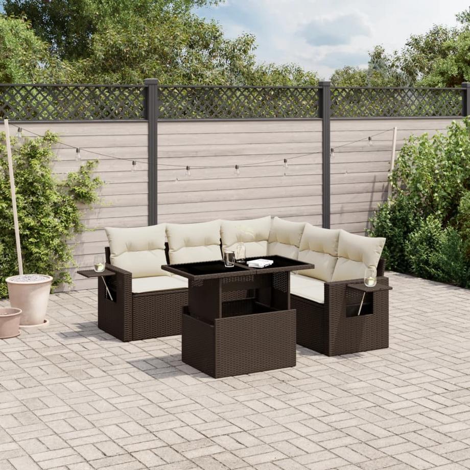 VidaXL set divano da giardino Polirattan  