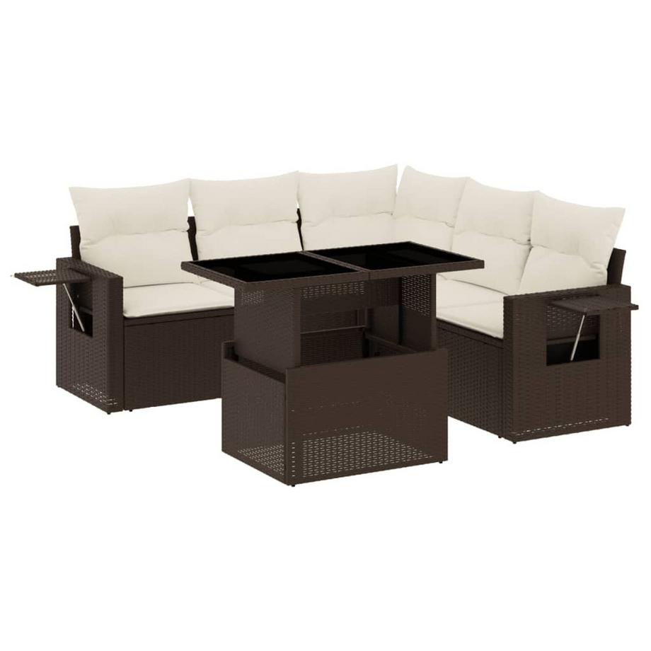 set divano da giardino Polirattan