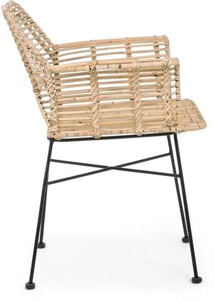 mutoni Chaise de jardin avec accoudoirs Tunas naturel  