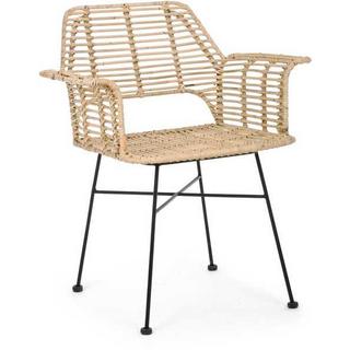 mutoni Chaise de jardin avec accoudoirs Tunas naturel  