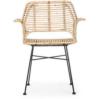 mutoni Chaise de jardin avec accoudoirs Tunas naturel  