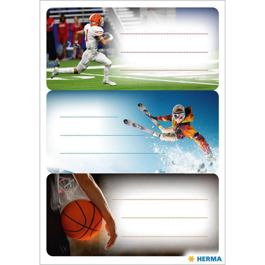 HERMA Étiquettes scolaires  Sport 3 feuilles / 9 autocollants  