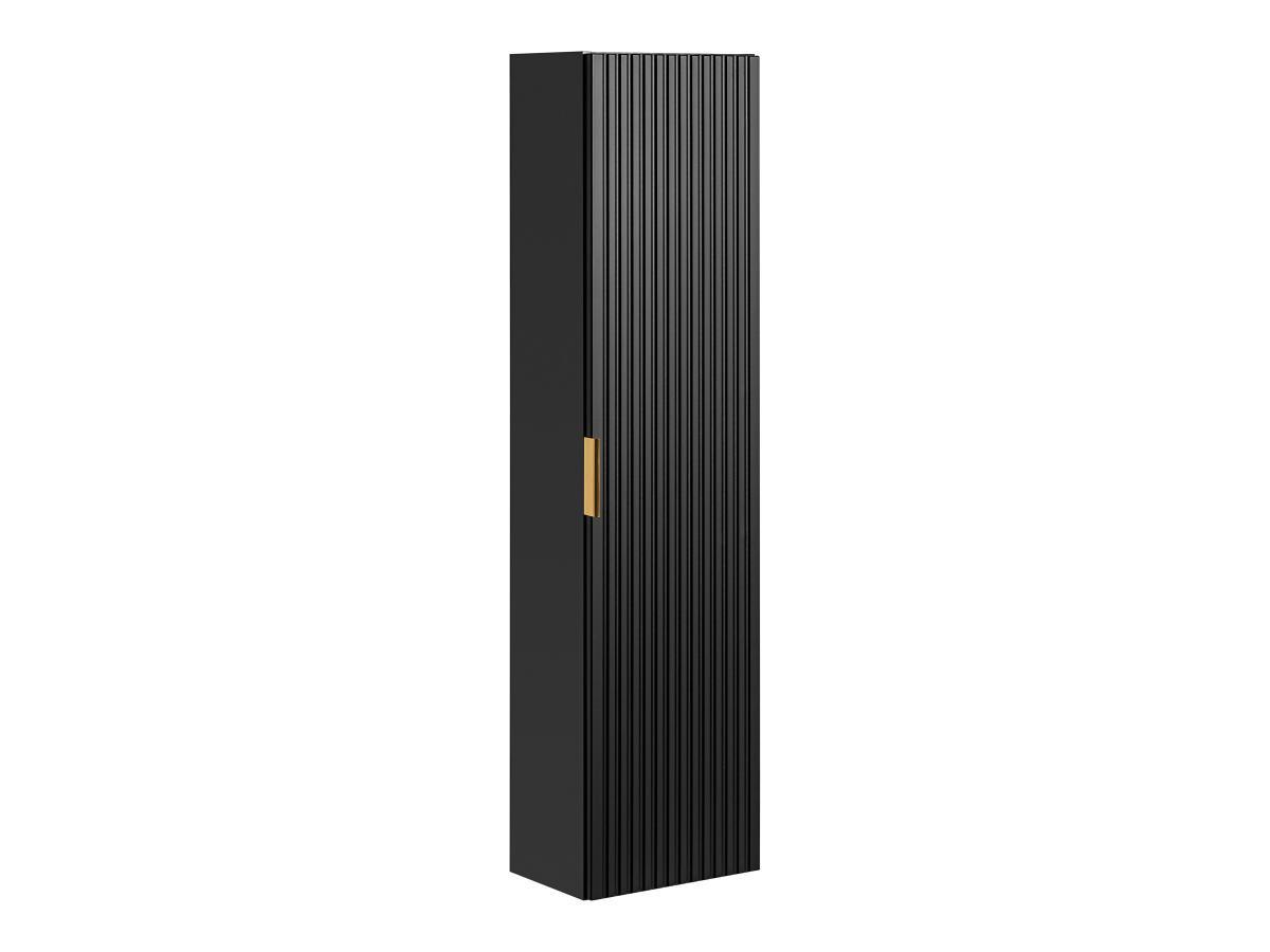 Vente-unique Colonna da bagno sospesa scanalata H140 cm Nero - ZEVARA  