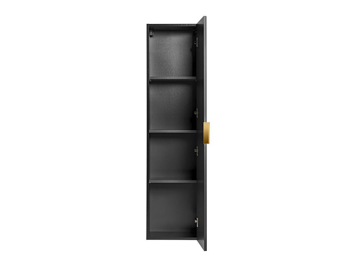 Vente-unique Colonna da bagno sospesa scanalata H140 cm Nero - ZEVARA  