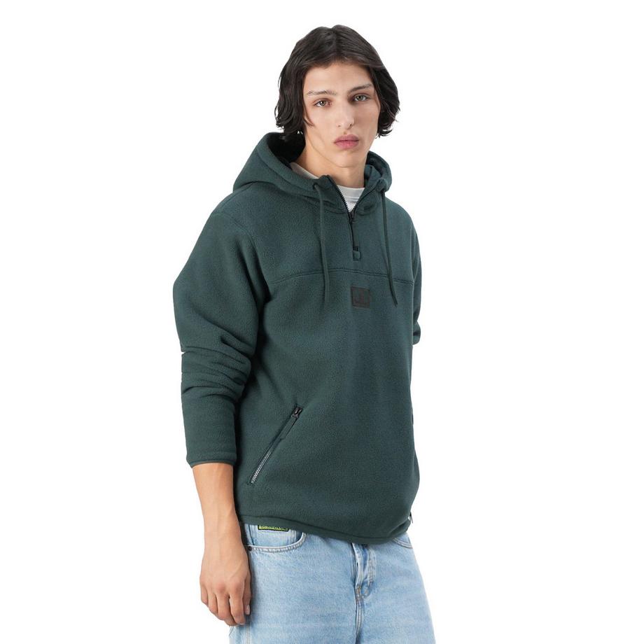 Timberland Felpa con Cappuccio in Pile Polare con Tasca a Canguro  