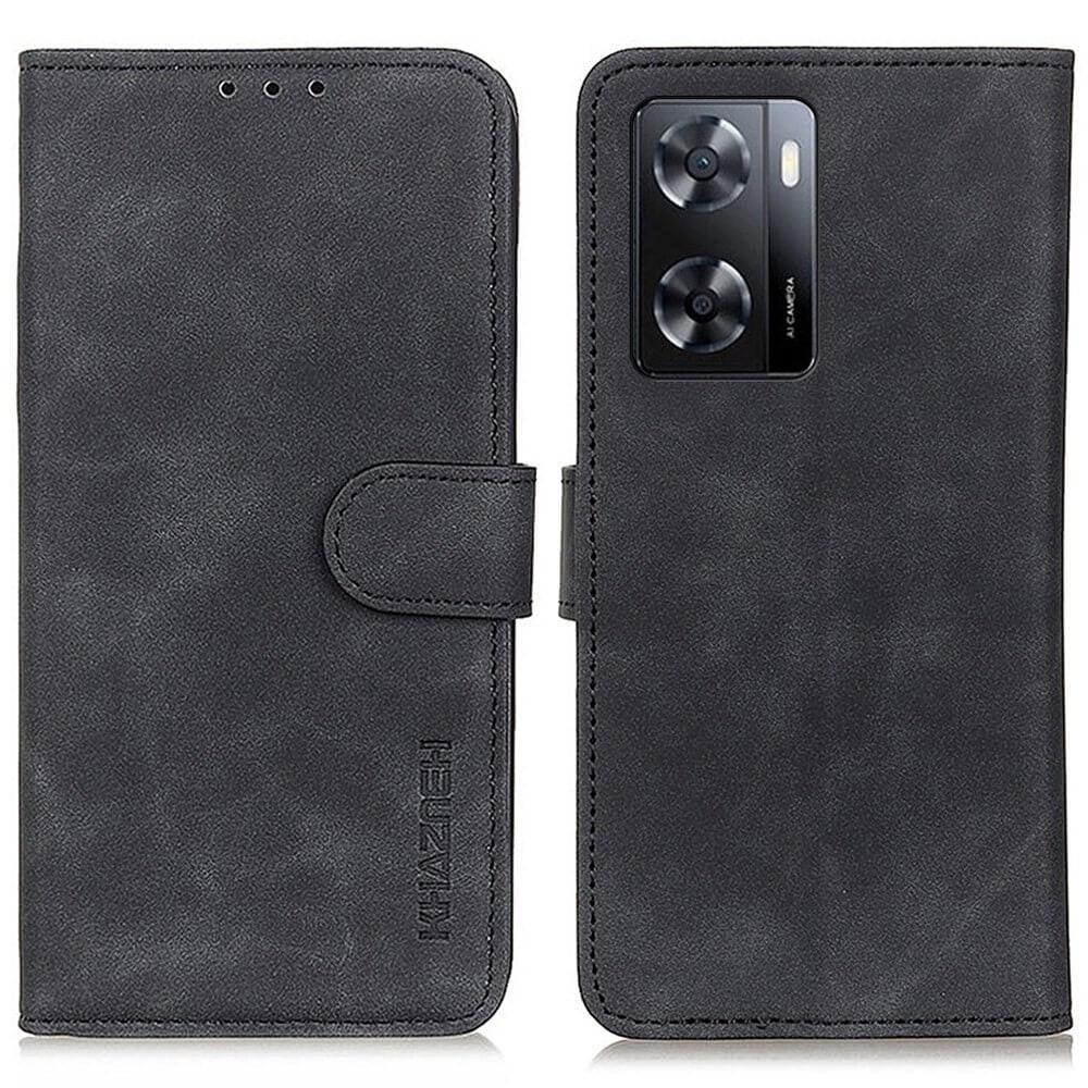 Cover-Discount  OPPO A57s - Leder Etui Hülle 