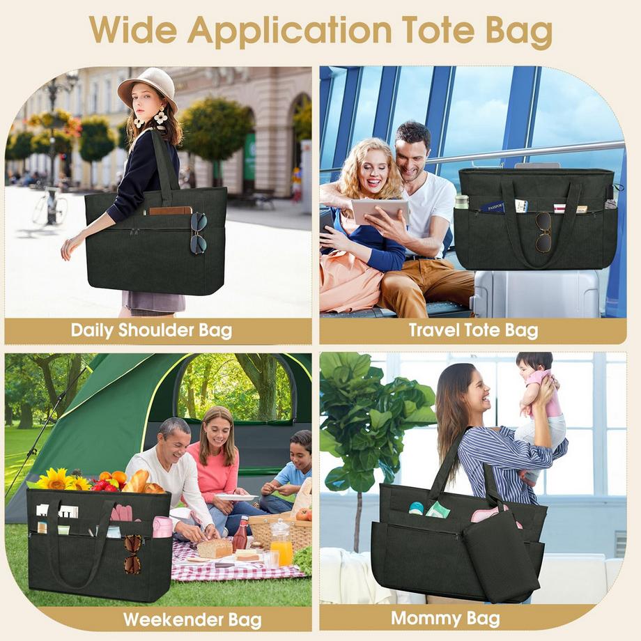 Only-bags.store Grosse wasserdichte Strandtasche mit Reissverschluss  