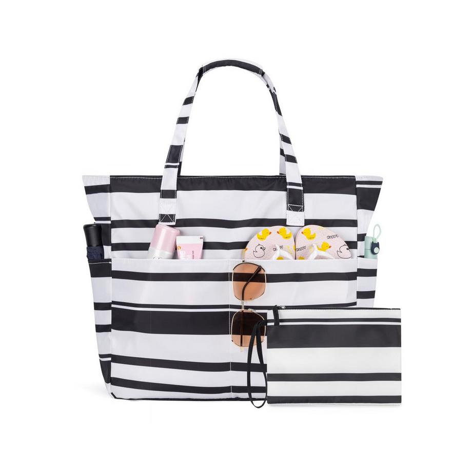 Sac de plage avec Fermeture Éclair et Compartiment humide Sac de bain Large Swimming