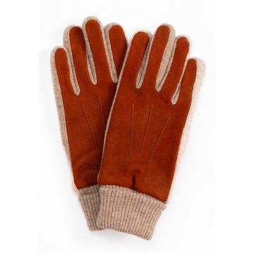 Gants en daim de chèvre à doublure en cachemire à manchette (Cuff Down)