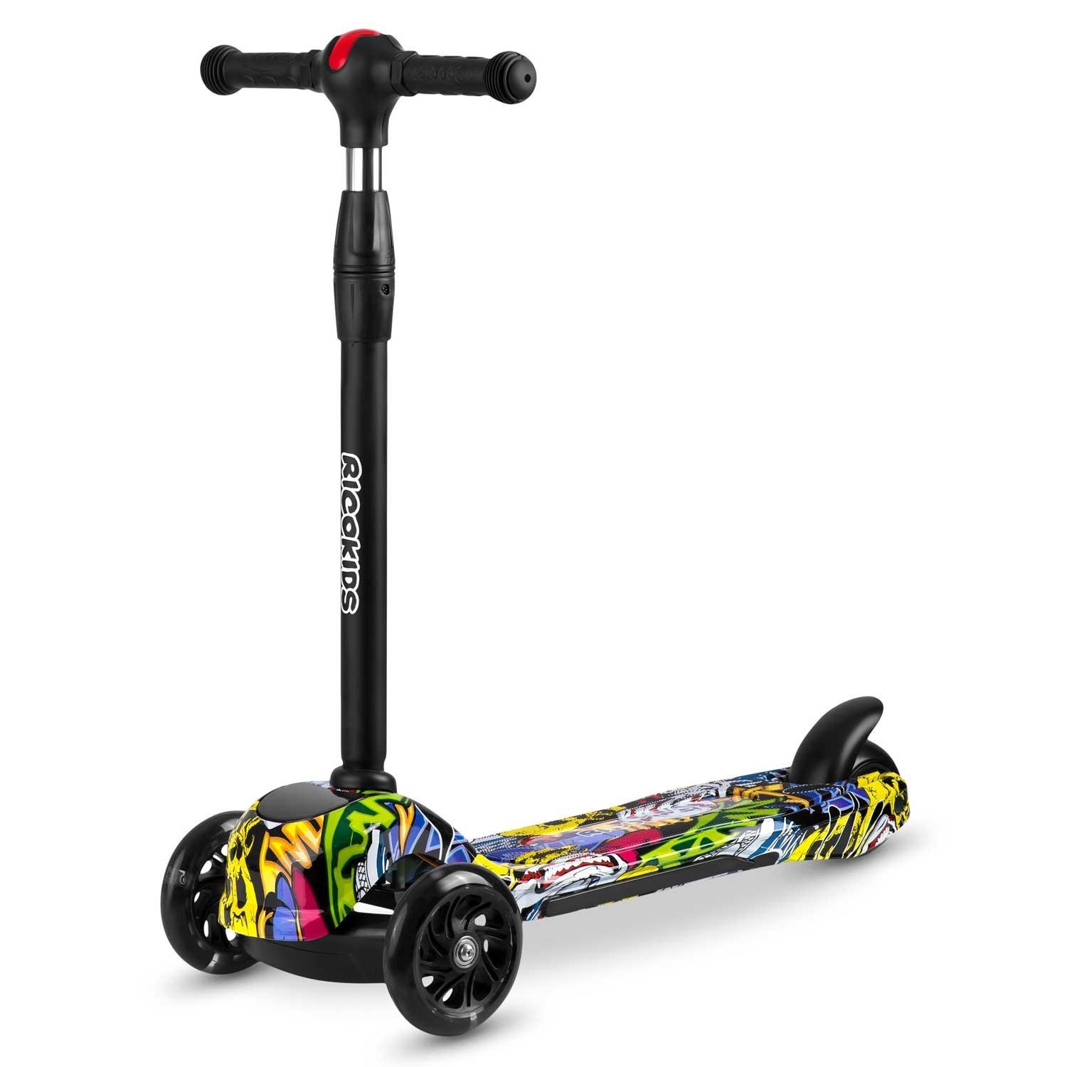 B2X  Dreirädriger Roller Ricokids Piko – mit bunten Mustern 