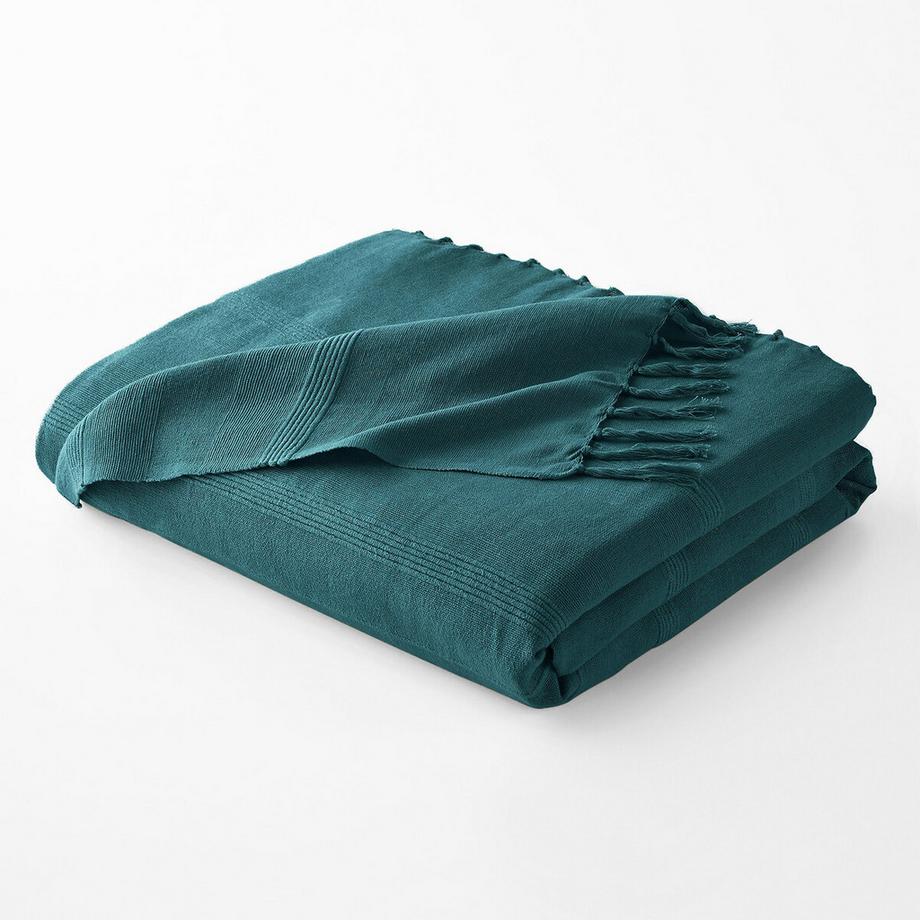 La Redoute Intérieurs Coperta Nedo Cotone con Frange  