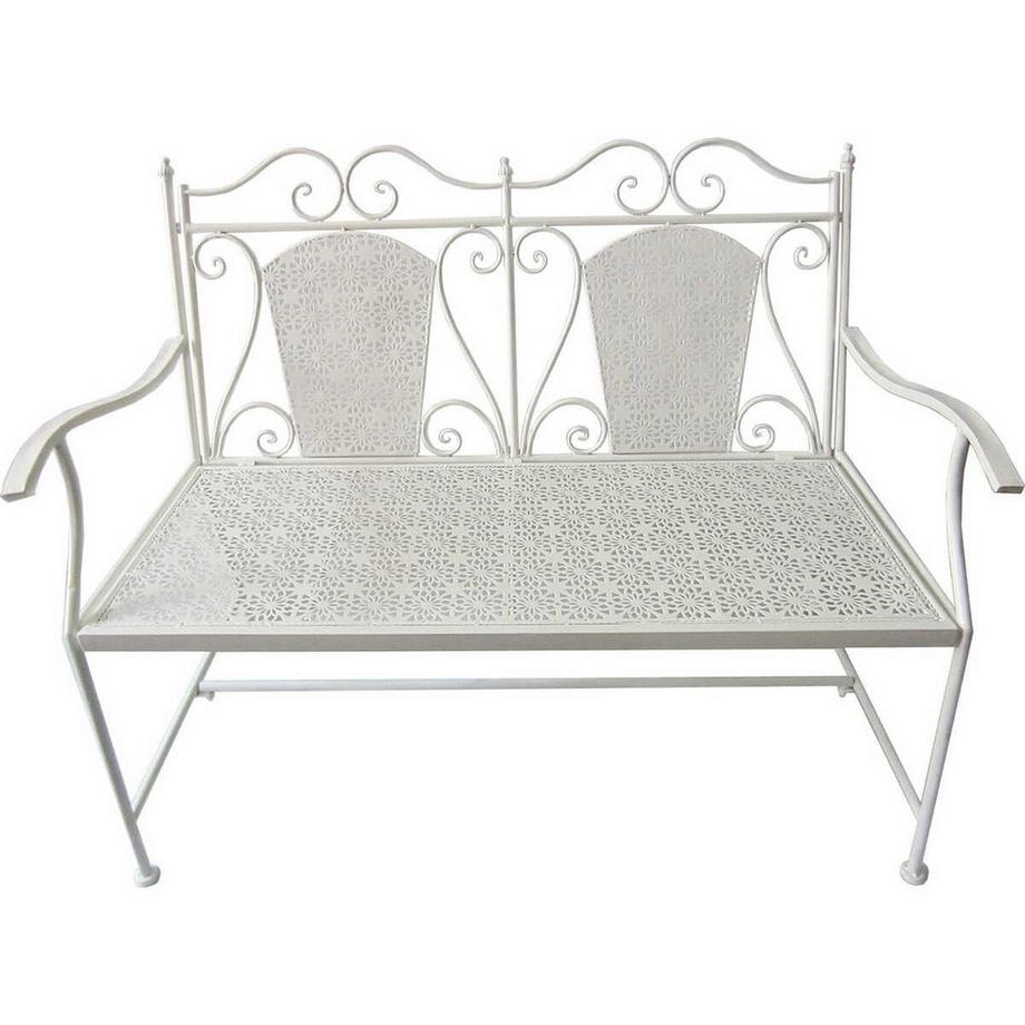 mutoni Gartenbank Lascar Stahl altweiss 120  