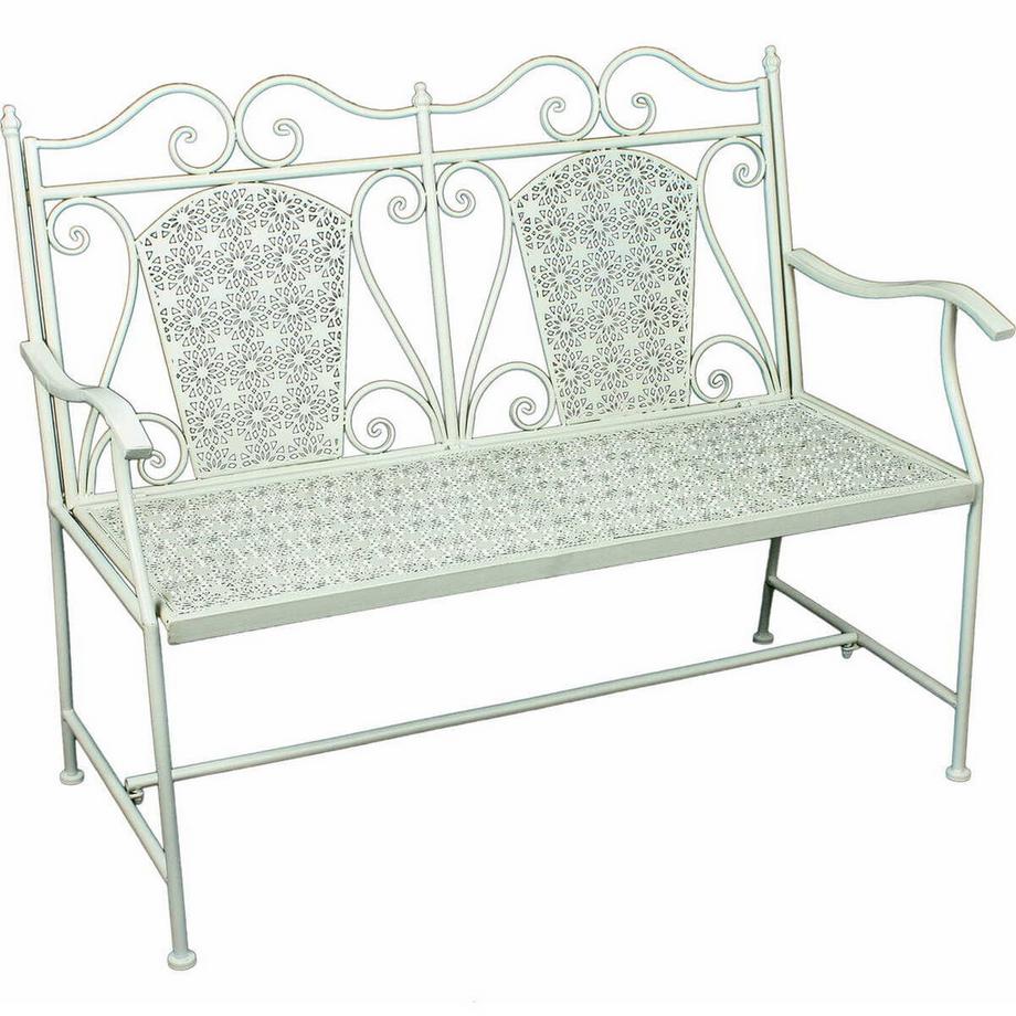 mutoni Gartenbank Lascar Stahl altweiss 120  