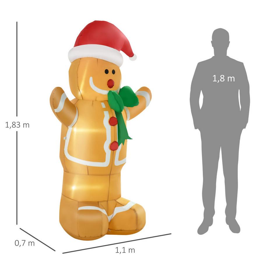 HOMCOM Aufblasbare Weihnachtsdeko  
