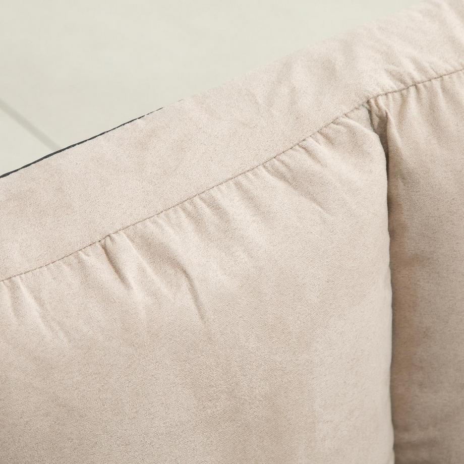 Northio Bodenstuhl 2-in-1 Bodensessel Bett mit Rückenlehne 3 Positionen Verstellbare Sitzkissen Beige Samt Stahl 102 x 73 x 60 cm Aosom  