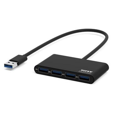 900121 hub di interfaccia USB 3.2 Gen 1 (3.1 Gen 1) Type-A 5000 Mbit/s Nero