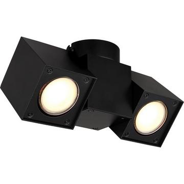 Spot Ivess métal noir mat 2xGU10