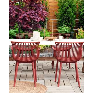 Beliani Set di 4 sedie da giardino en Polipropilene Retrò PESARO  