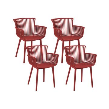 Set di 4 sedie en Polipropilene Moderno PESARO