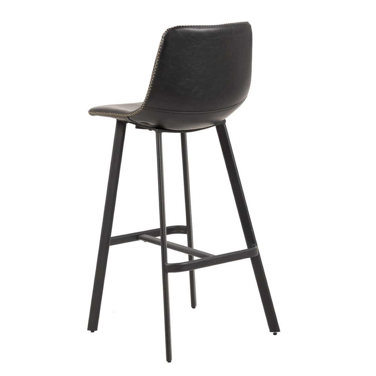 mutoni Tabouret de bar Barnstable noir  