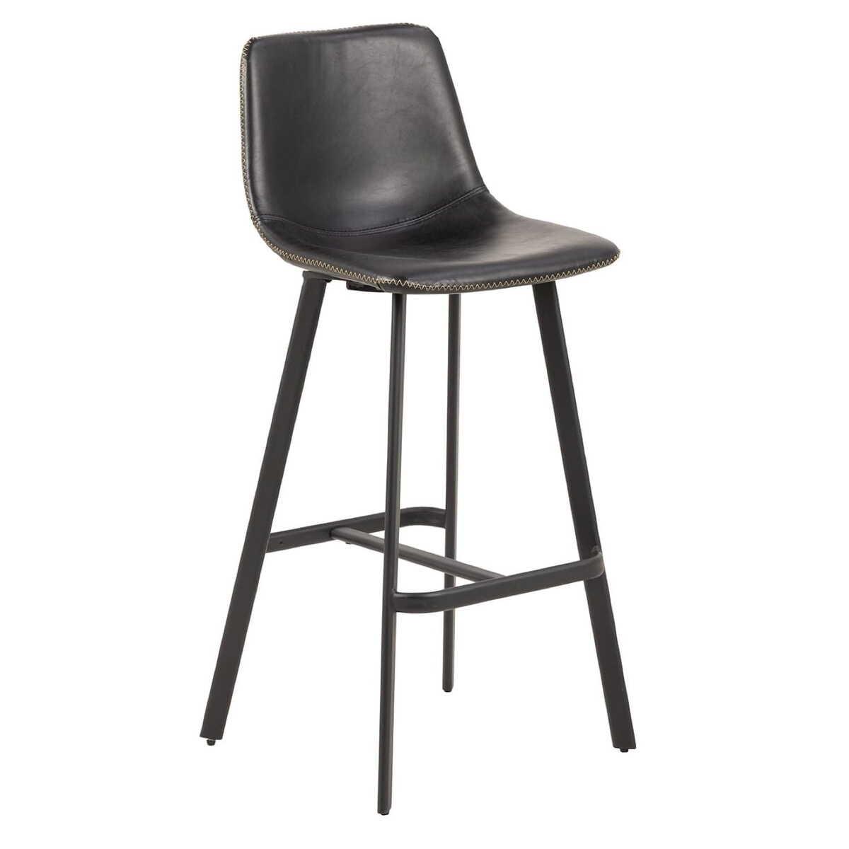 mutoni Tabouret de bar Barnstable noir  