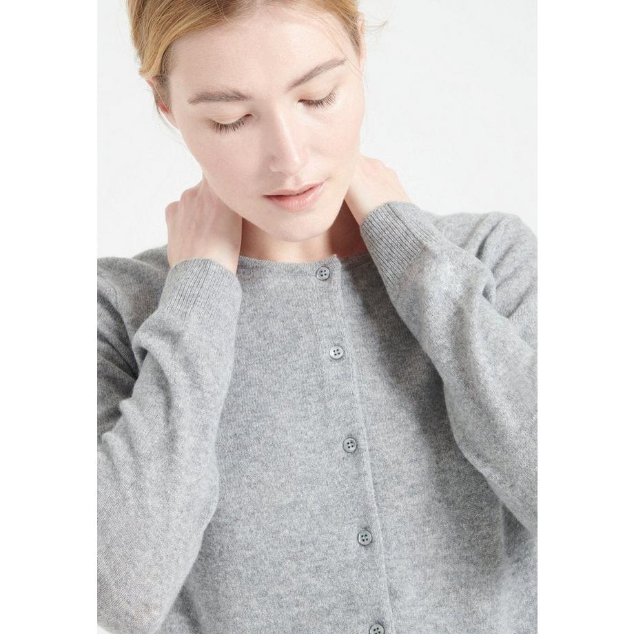 Studio Cashmere8 LILLY 4 Taillierte Strickjacke mit Rundhalsausschnitt  