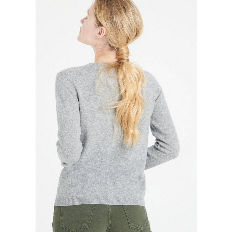 Studio Cashmere8 LILLY 4 Taillierte Strickjacke mit Rundhalsausschnitt  