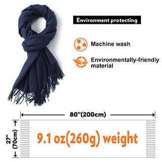 Only-bags.store Sciarpa calda invernale autunnale in cotone a tinta unita con nappe  