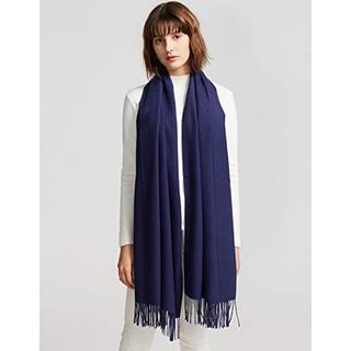 Only-bags.store Sciarpa calda invernale autunnale in cotone a tinta unita con nappe  