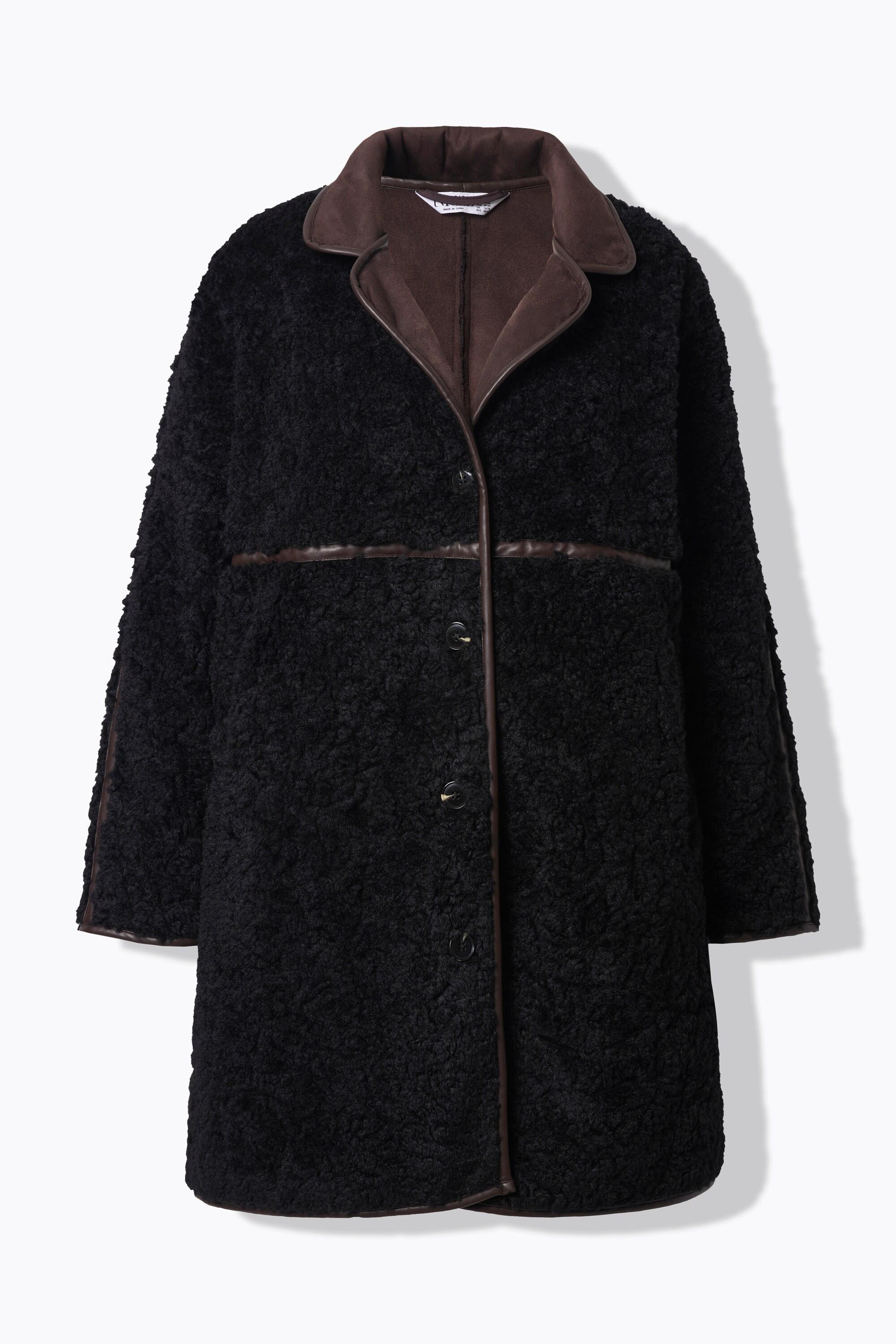 Studio Untold Cappotto in pelliccia sintetica con dettagli decorativi  